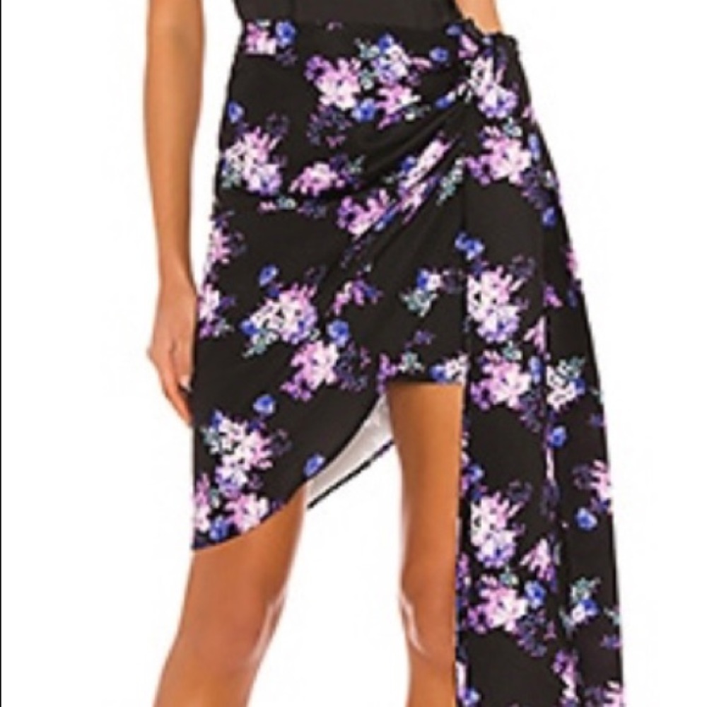 NWT Lovers + Friends Kana Skirt In Royal Floral